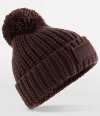 BB329 B329 Beechfield Toasty Patch Beanie Wallnut colour image